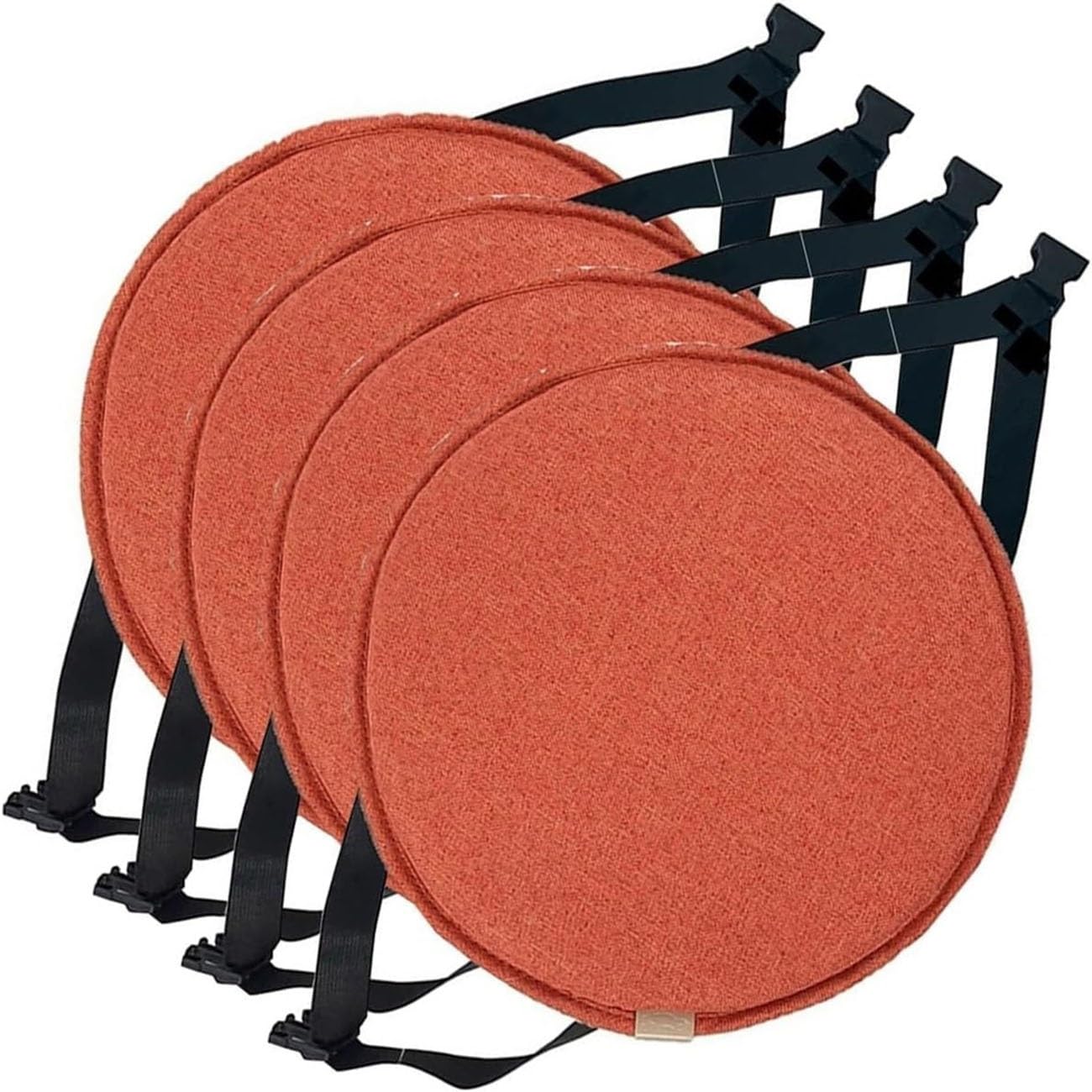 Set of 1/2/4 Chair Pads for Dining Room - Round Comfortable Memory Foam Non Slip Kitchen Seat Cushions With Machine Washable Cover And Ties,for Bistro Patio Office Coffee Shop(Color4,30cm (4pcs))