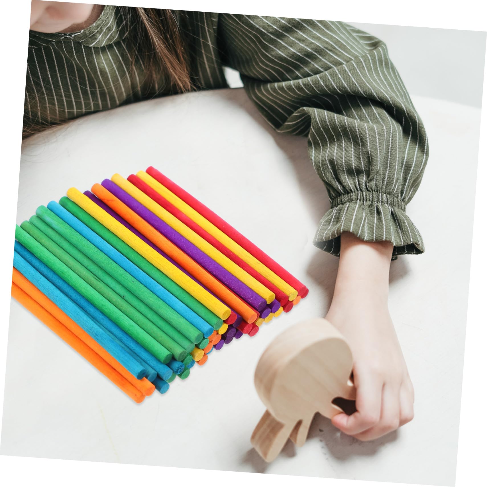 Palitos de Madera para Hacer Helados Caseros 500 Piezas | Bricolaje y Decoración del Hogar, Tacto Cómodo, Fácil de Sujetar, Superficie Lisa y Uso Seguro