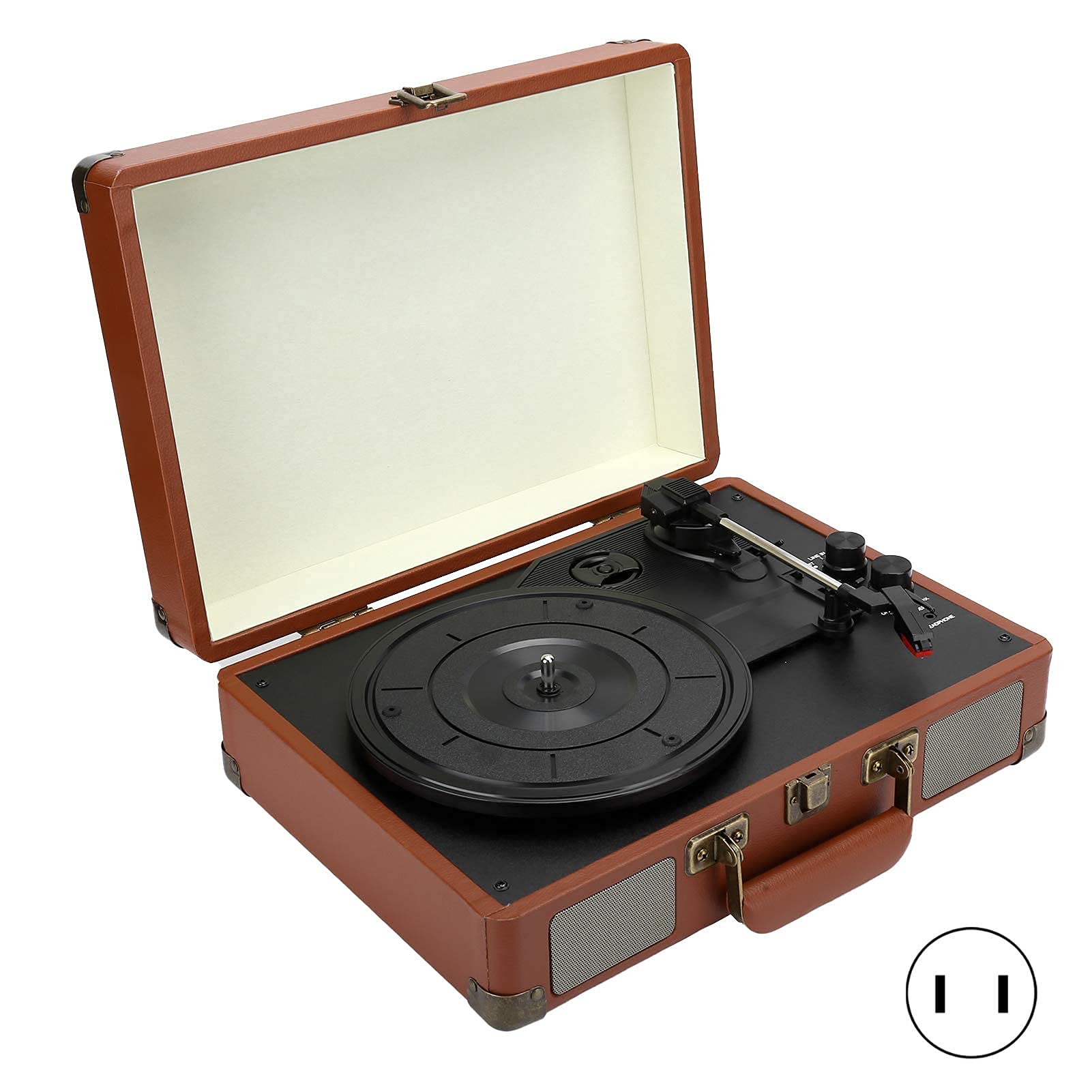 Giradischi in Vinile, Giradischi fonografo Vintage HY/T01, Giradischi Bluetooth, 33/45/78 Giri/min, 100 Giri/min, Supporta Dischi in Vinile da 7/10/12 Pollici.