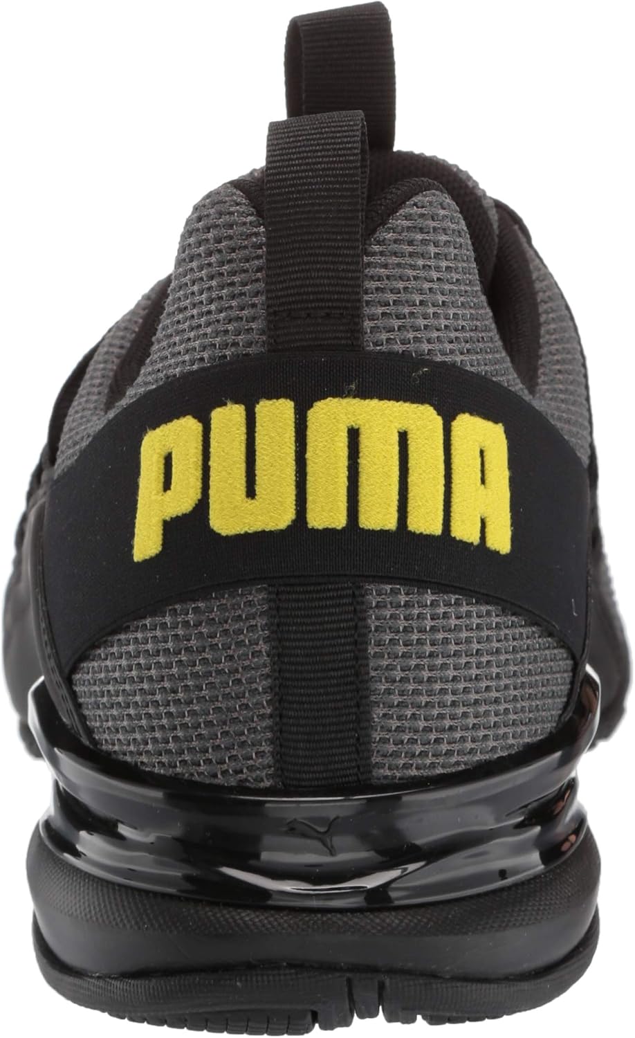 Puma Men's Axelion Cross-Trainer, Charcoal Gray-Blazing Yellow, 13 M US