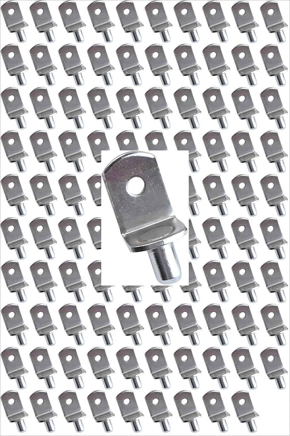 6.35mm Shelf Support Pegs, L-Shaped Shelf Support Pins, Nickel Plated Shelf Bracket Pegs, 100Pcs