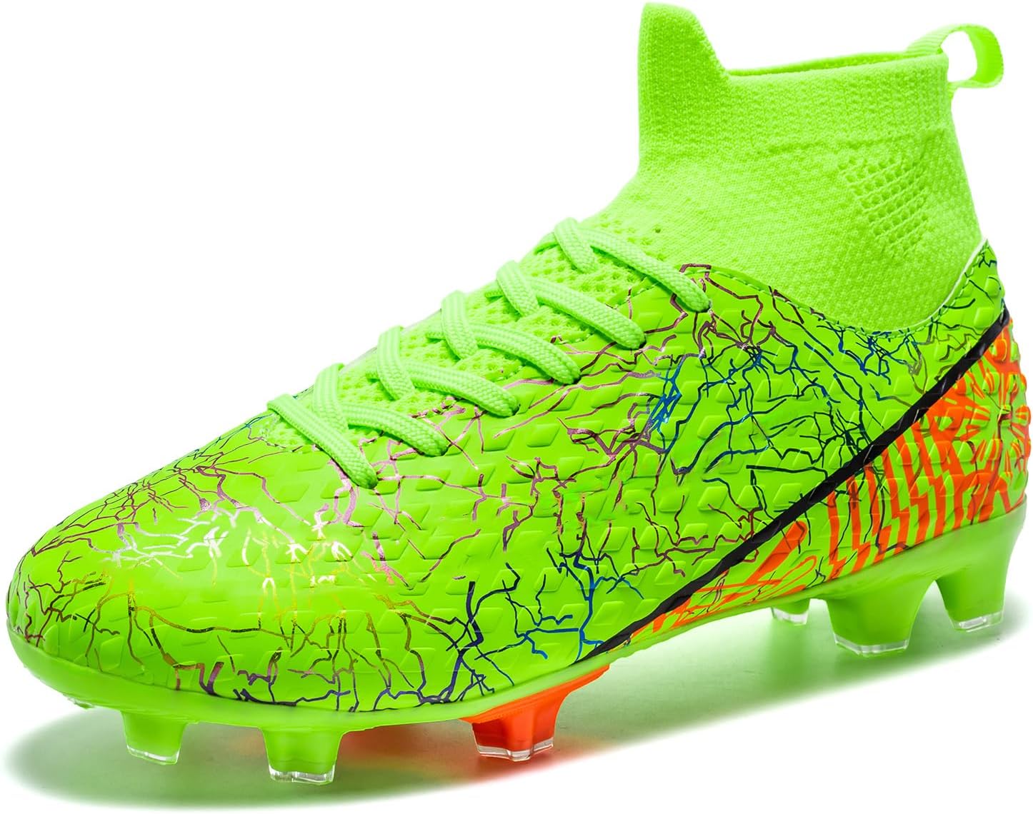 YIDUMMens Soccer Cleats Outdoor Lightweight High-Top Training Boots Ground Athletic Football Boots Soccer Shoes for Men/Women