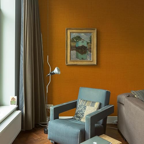 Miniatura 4 de WADILE - Papel tapiz autoadhesivo para despegar y pegar de 15.7 x 196.8pulgadas, texturizado, para muebles, papel tapiz de lino sintético para tirar