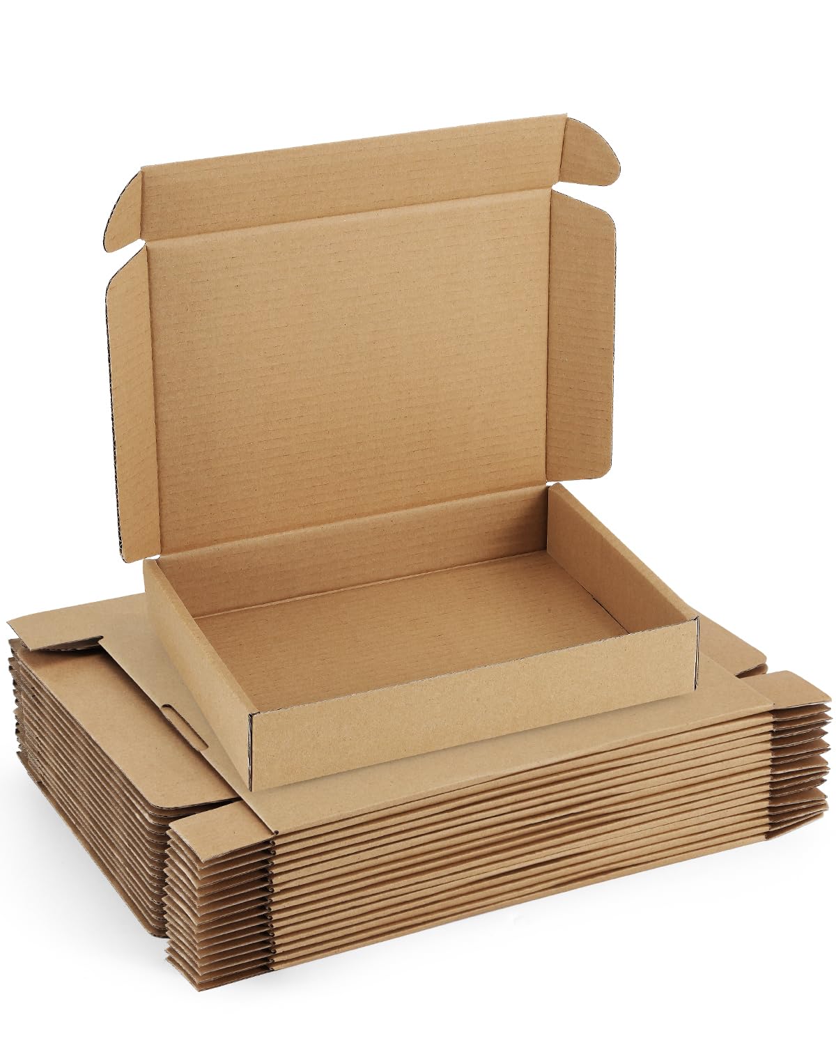 Poever Shipping-Boxes-11x8x2 Inches: 25 Pack-Cardboard-Boxes-for-Packaging, Brown-Shipping-Boxes-for-Packing-Small-Business, Corrugated Box Mailers for Book Shoes Gift Mailing