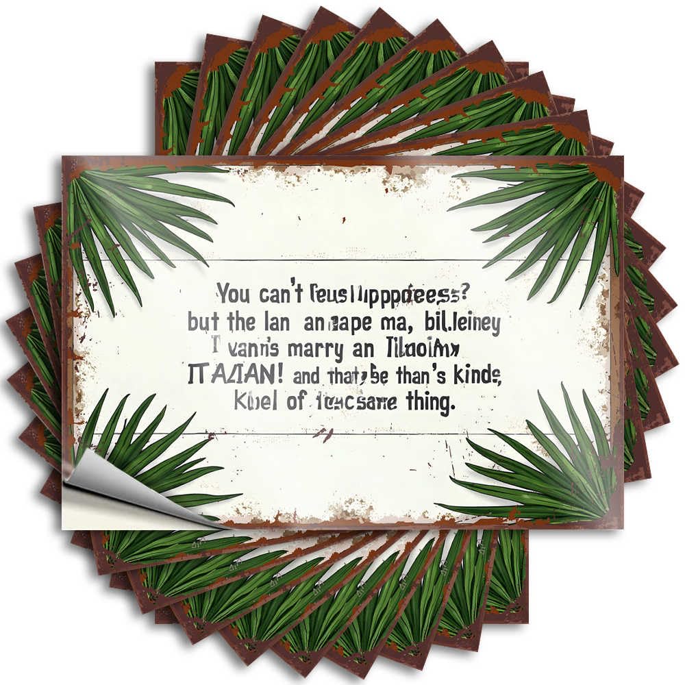 Fzfn Colour Girly, Decals Inside Bumper Rustic Palm Framed Quote: 'You Can't Reuslippocrates. | Autumn Waterproof Vinyl Stickers(12X18cm)