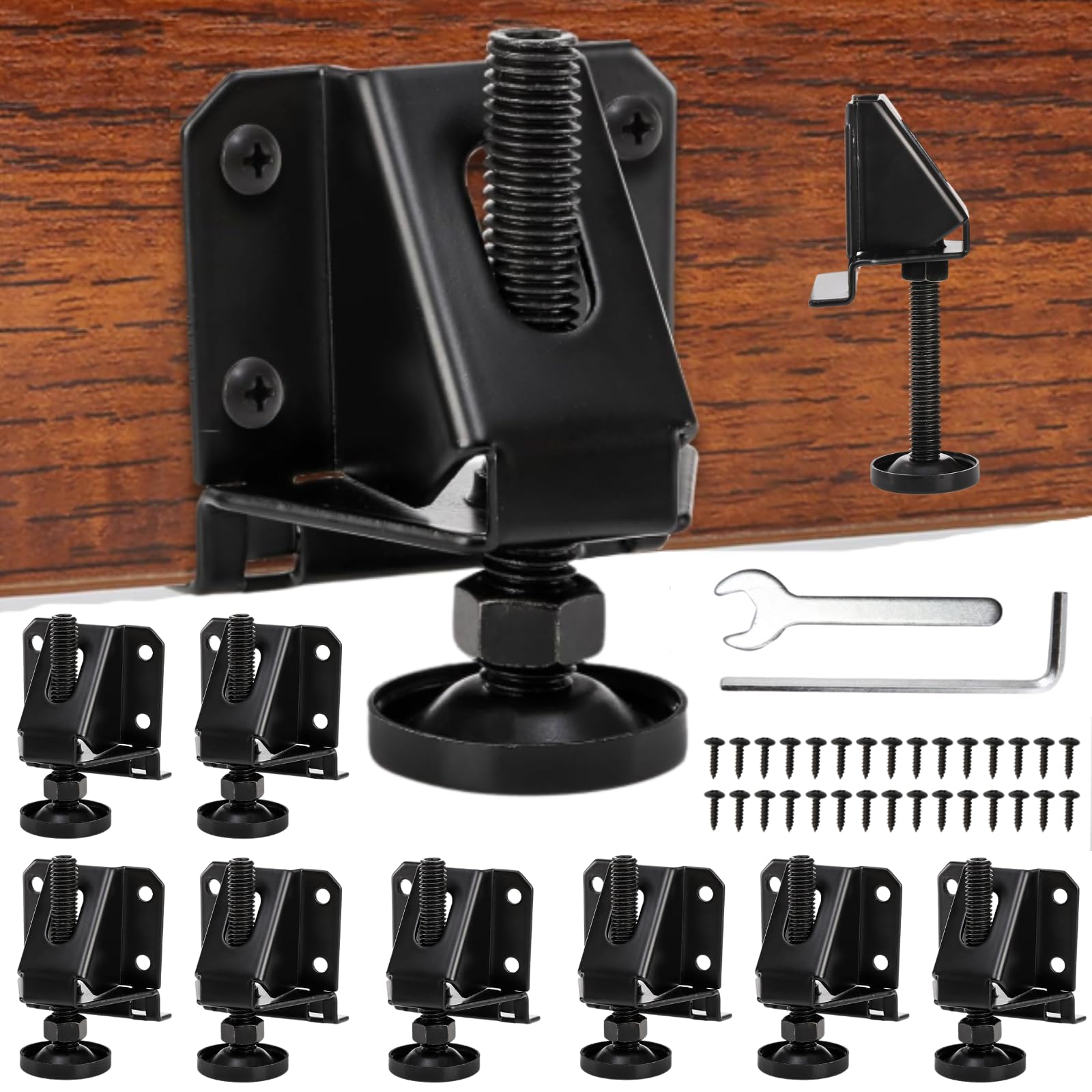 Mezchi 8 Pack Heavy Duty Leveling Feet, Adjustable Furniture Leg Leveler with Screws