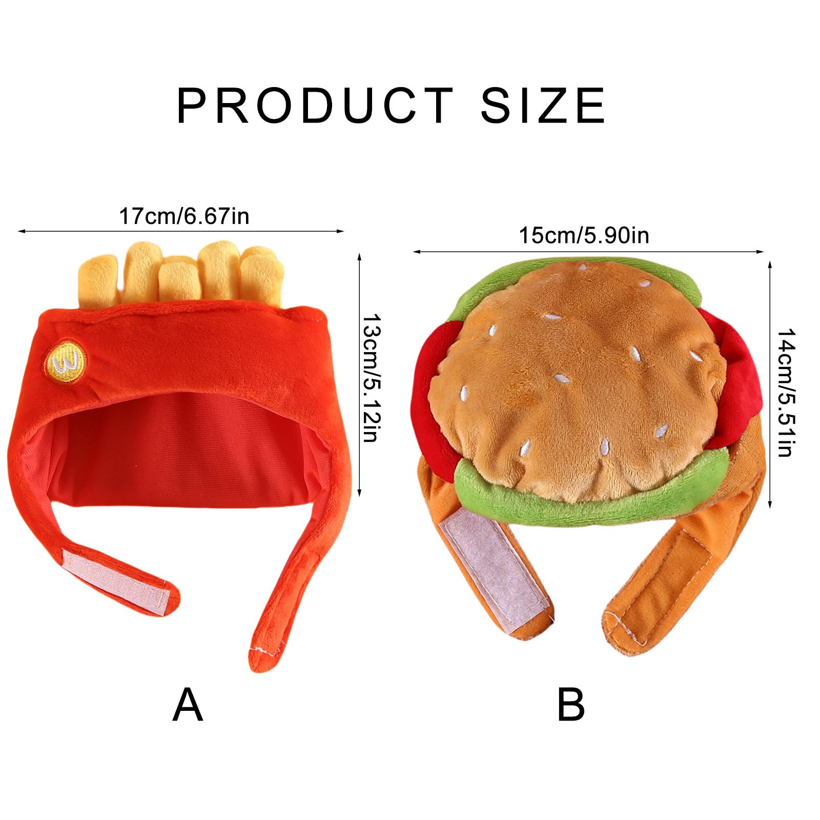 Copricapo Per Animali A Forma Di Hamburger – Cappello In Peluche Morbido E Regolabile Per Cani E Gatti, Perfetto Per Halloween, Natale E Feste