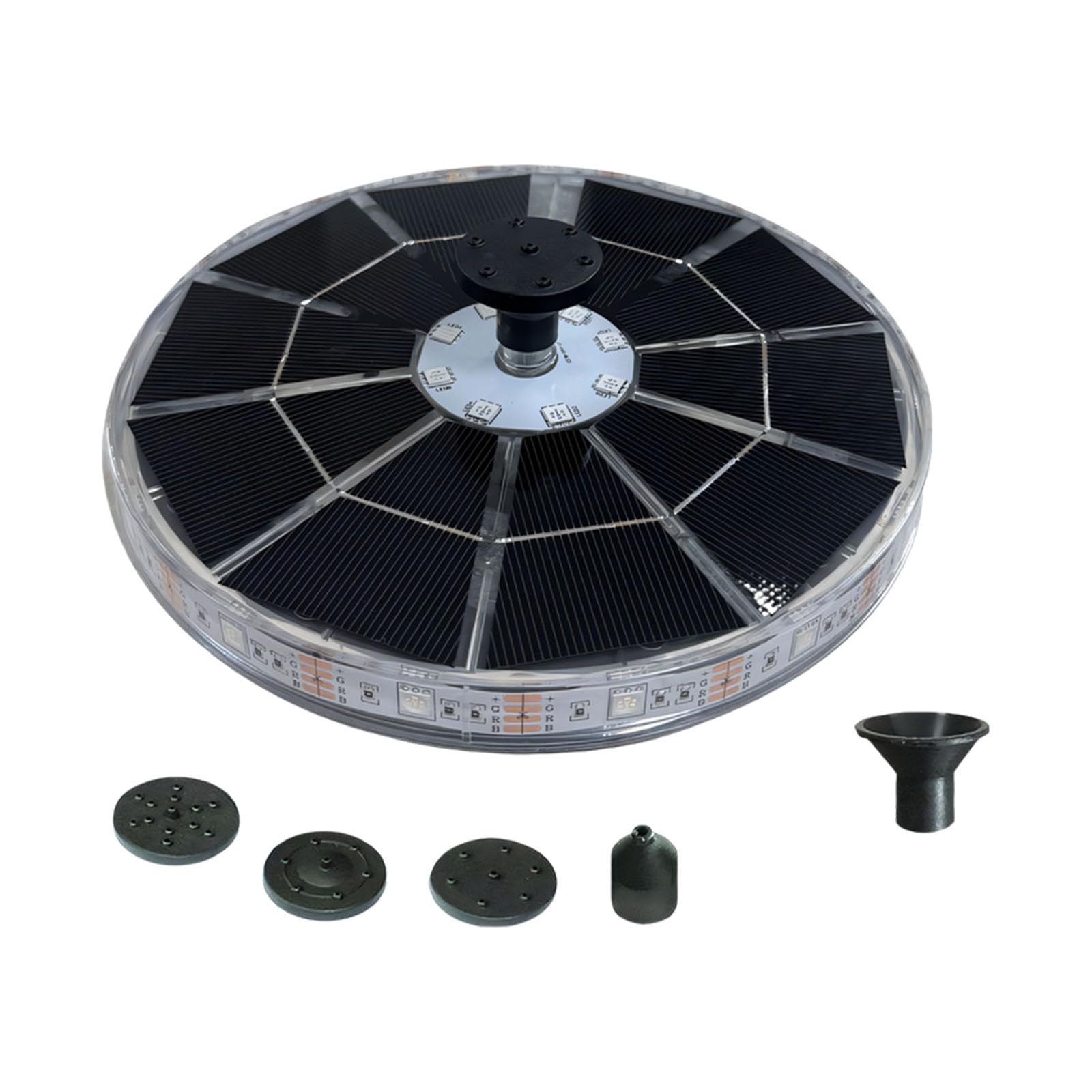 Ekoama Solar Power Fountain Floating Bird Bath For Garden With Automatic Water Circulation Systems And Design