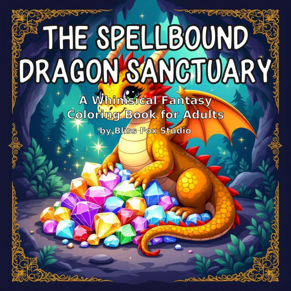 The Spellbound Dragon Sanctuary: A Whimsical Fantasy Coloring Book for Adults