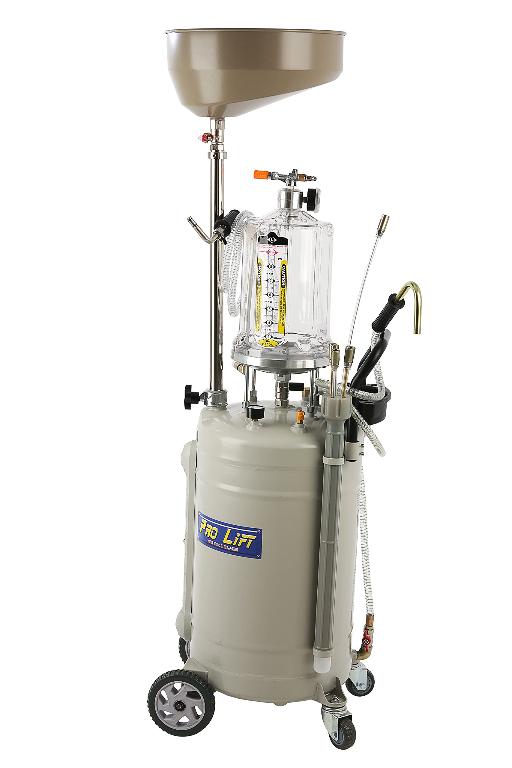 Professional-Line 2709 - Carro recogedor de aceite (6 sondas de extracción, 80 l, neumático, colector de aceite usado, mejores procedimientos 2709)