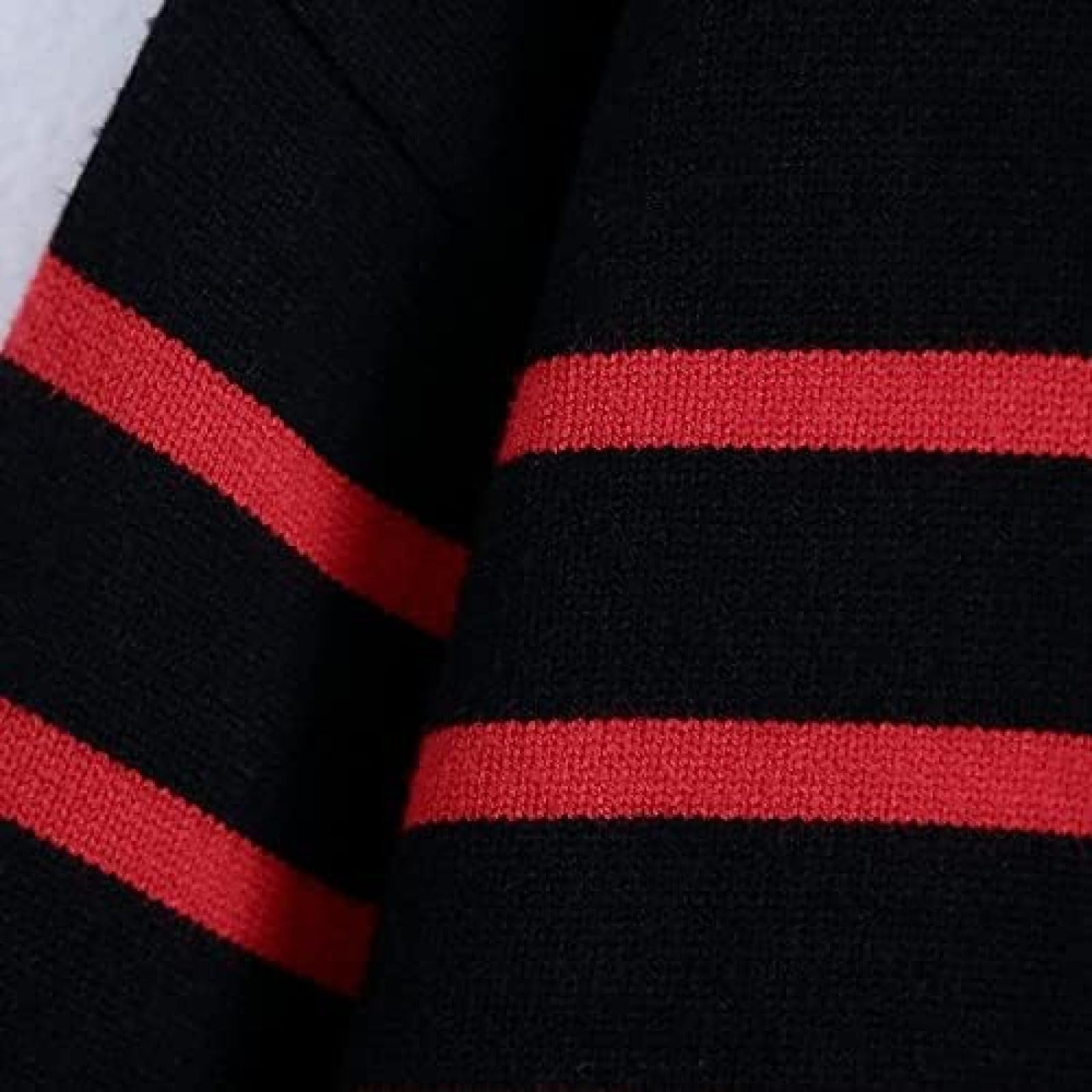 Amazon.com: Women Red Striped Turtleneck Sweater Ladies Knitted