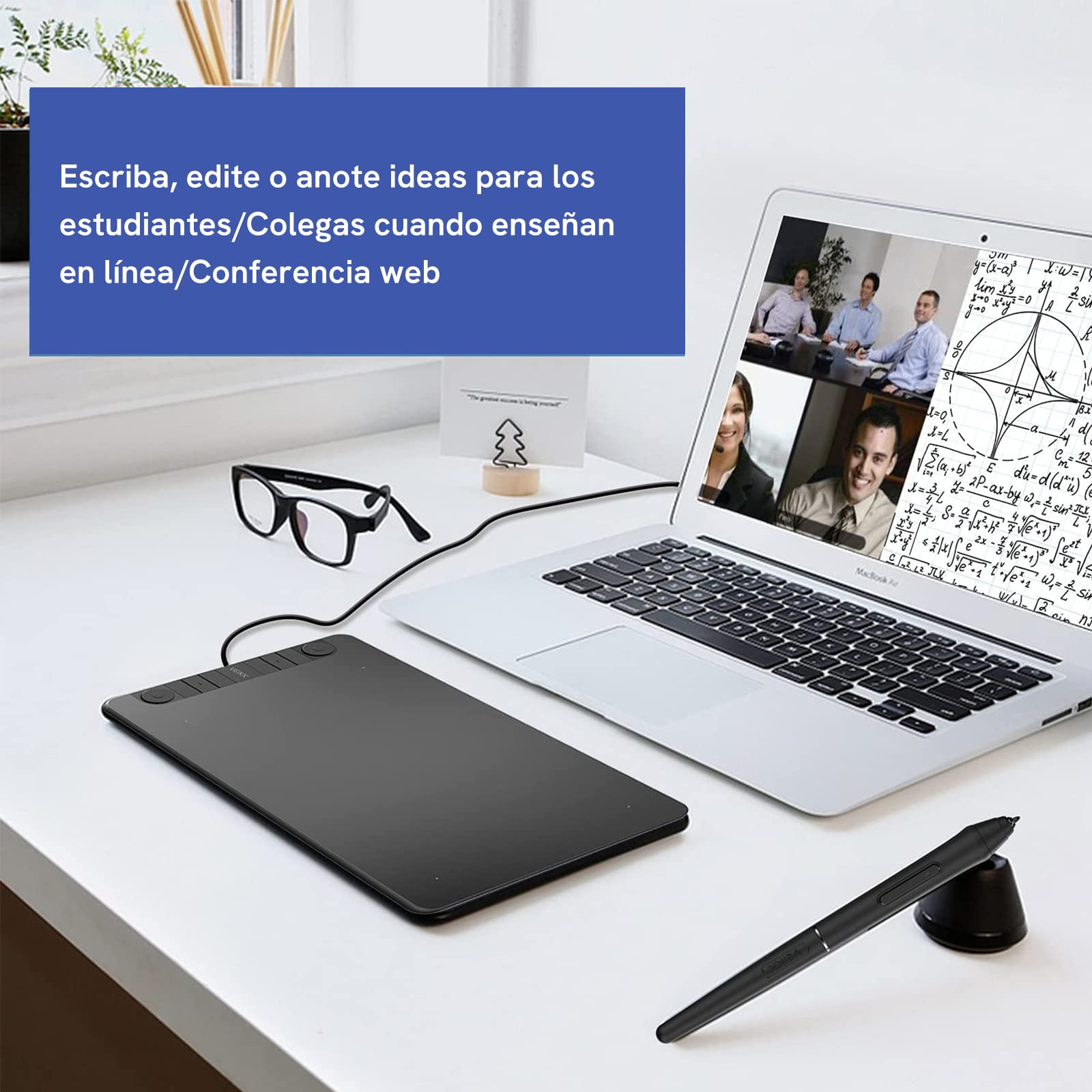 Grafiktablett VEIKK VK1060PRO,10x6 Zoll Drawing Tablet with 8 Shortcut Keys,Grafiktabletts hat Doppeltes Einstellrad-Design 8192 Druckstufen Batterielosem Stift Kompatibel Windows/Mac OS/Android/Linux