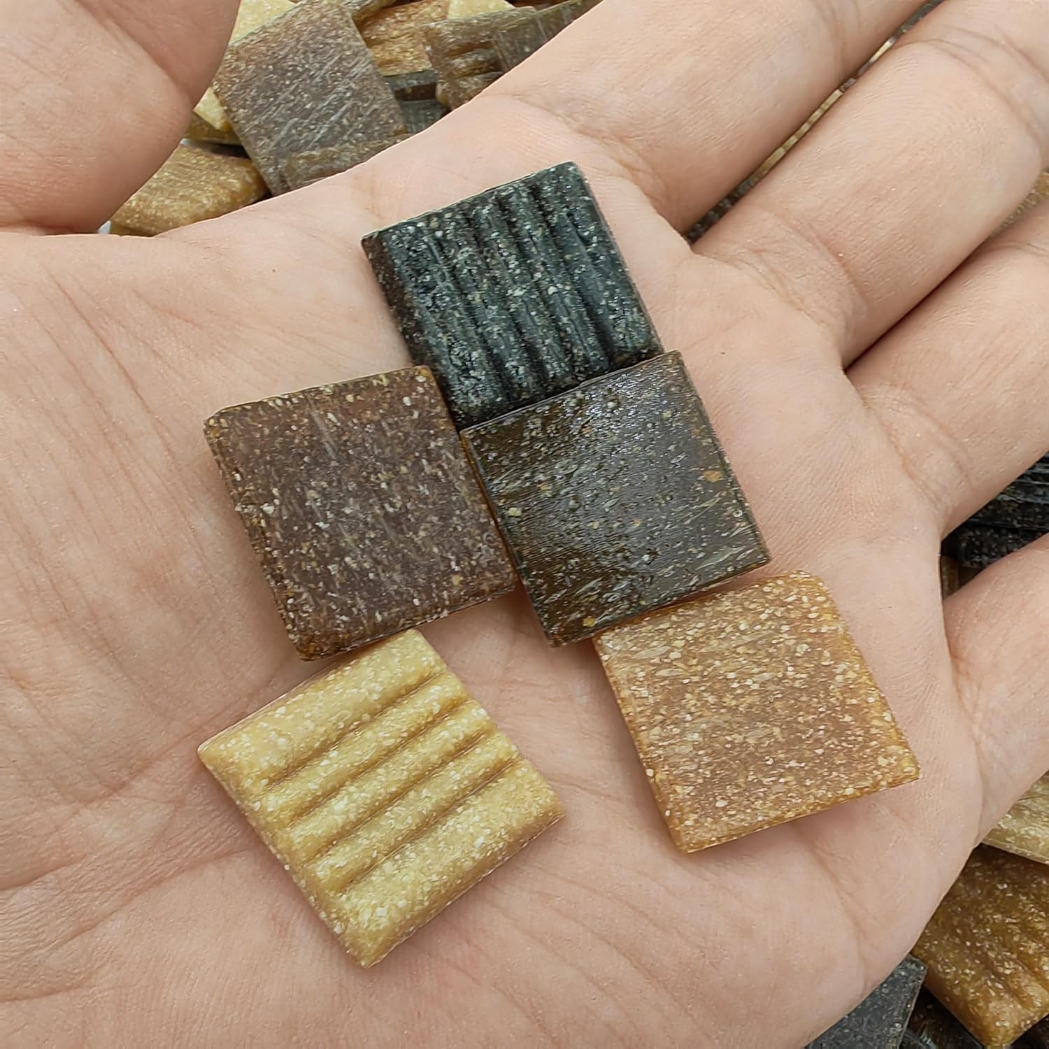 500g Quartz Mosaic Tiles, 2CM Multi Color Mosaic Pieces Stones for DIY Making Craft Hobby Arts Home Wall Decoration (Mix Coffee) - Image 4