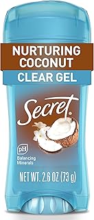 Secret Fresh Antiperspirant Deodorant for Women, 72hr Breathable Sweat & Odor Protection, Instant Freshness & Gentle, PH Balancing Minerals, Clear Gel, Nurturing Coconut Scent, 2.6 oz
