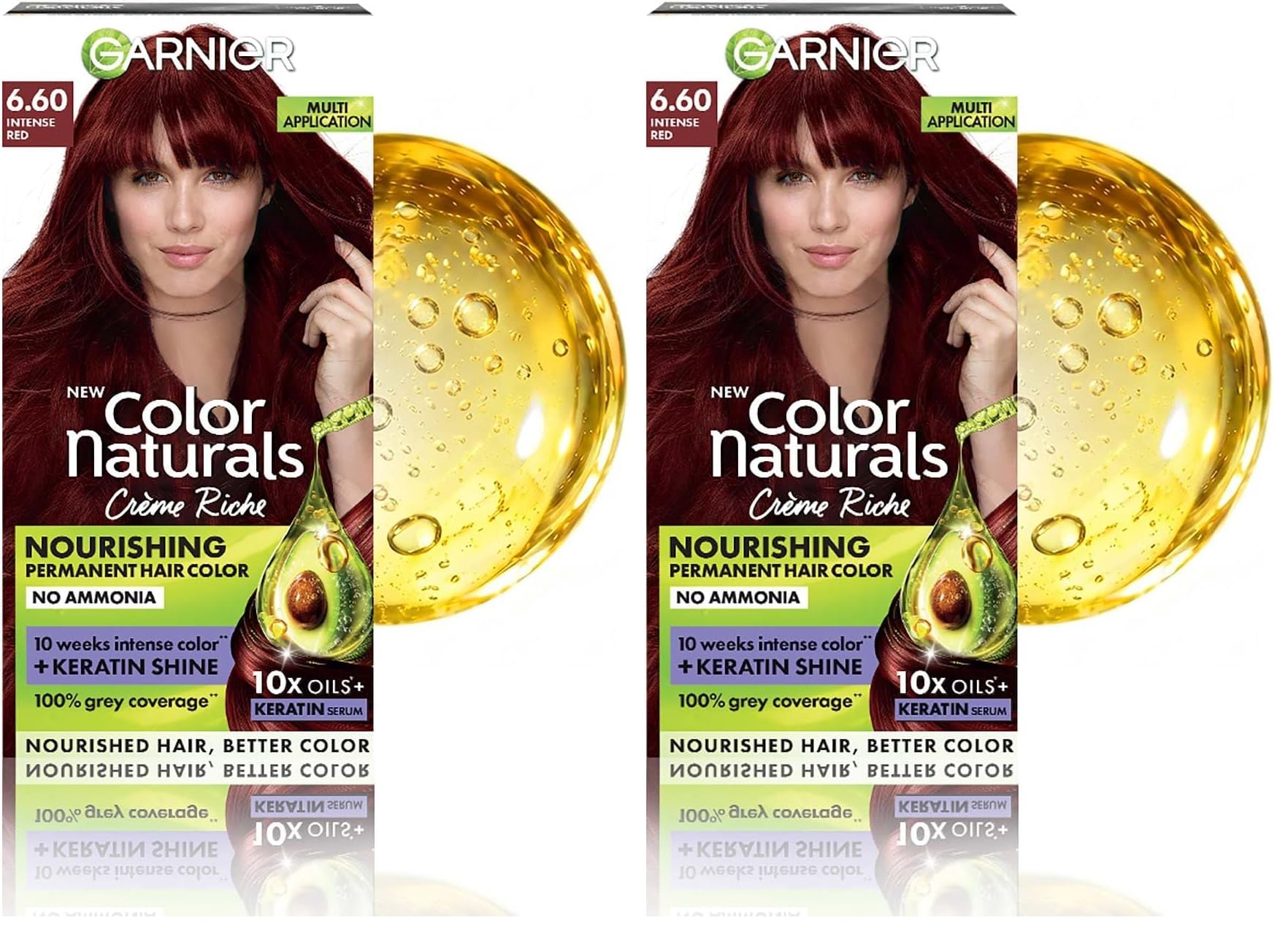 Garnier Color Naturals Crème hair color, Shade 6.60 Intense Red, 70ml + 60g (Pack of 2)-image-40