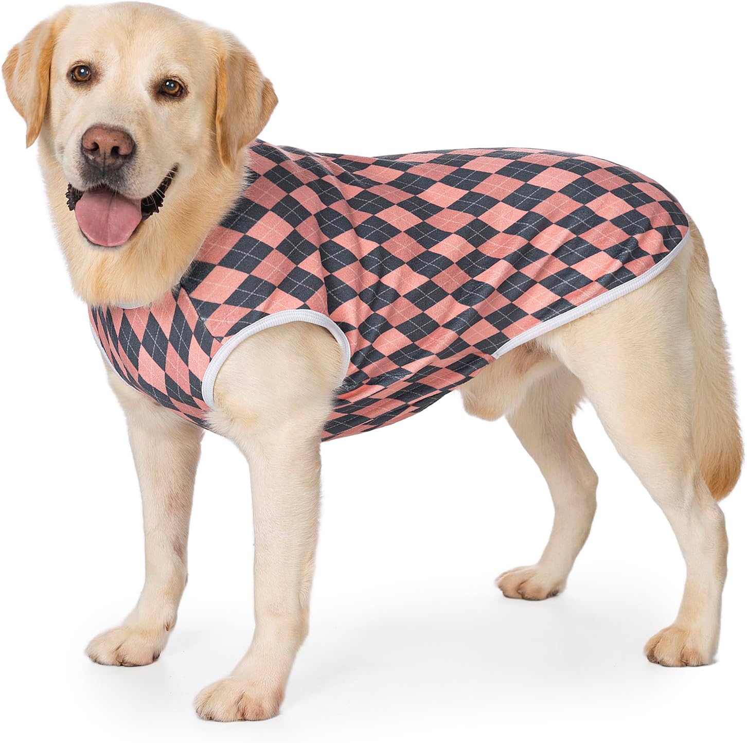 Dog Winter Colthes for Small Medium Large Dogs, Pullover Warm Fleece Vest Sweatshirt, Plaid Thermal Doggy Sweater, Stretchy Puppy Cold Weather Coats