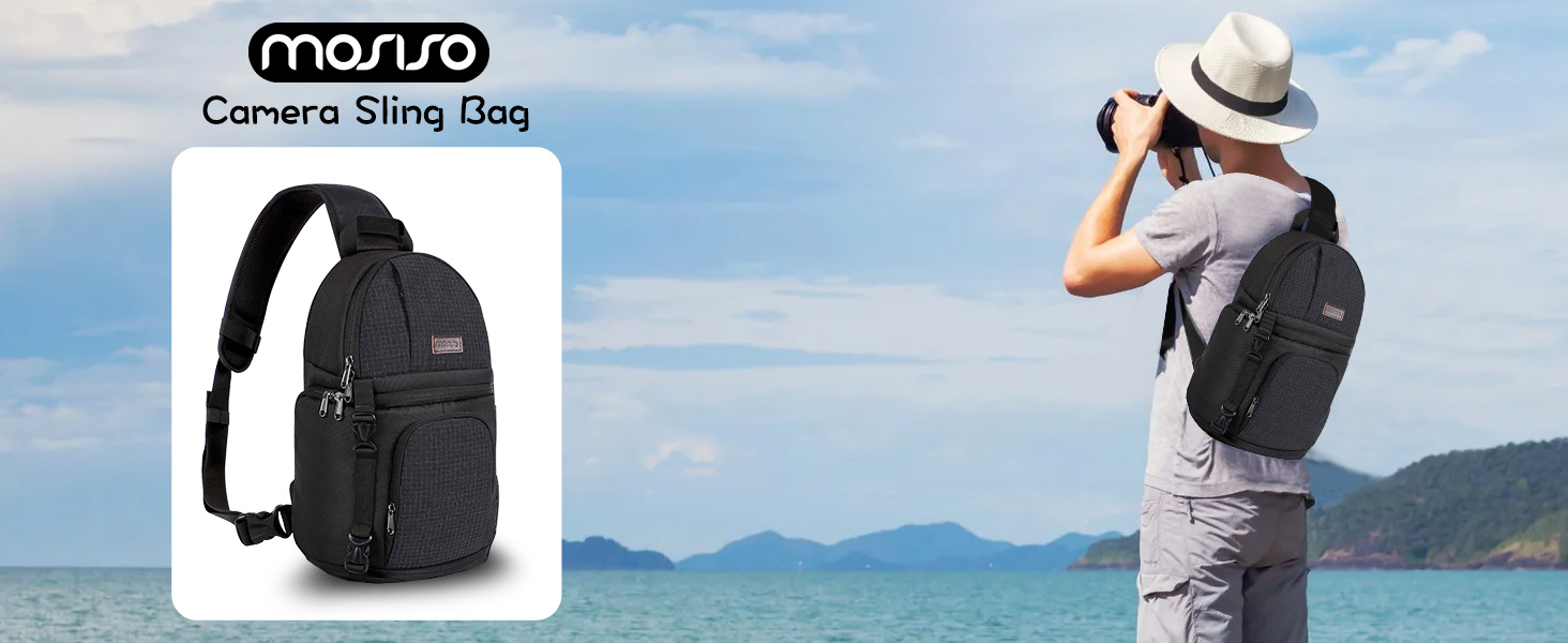 Mosiso Camera Sling Backpack Bag For DSLR/SLR/Mirrorless Cameras (Canon Nikon Sony Pentax) Waterproof Camera Video Backpack For Photographer, Yellow