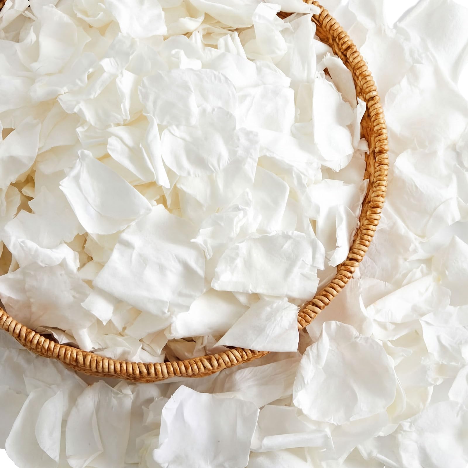 Geiserailie 1400+ petali di rosa bianchi veri, 300 g, liofilizzati, coriandoli naturali per matrimoni, addio al nubilato, proposte, notte romantica, decorazione da tavolo