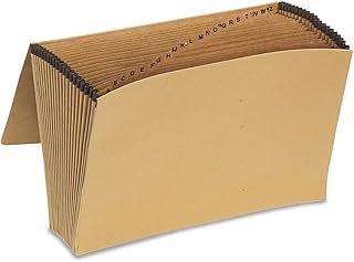 Pendaflex Essentials K19aox - Archivador de papel kraft indexado, 21 bolsillos, color marrón
