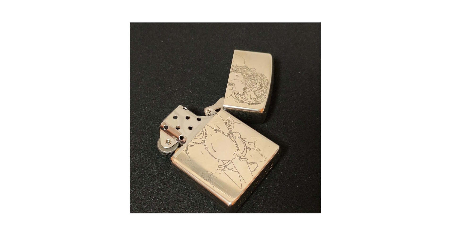 Amazon.co.jp: ZORRO 白銅 美女 オイルライター セクシー 織田Ⅲ A型