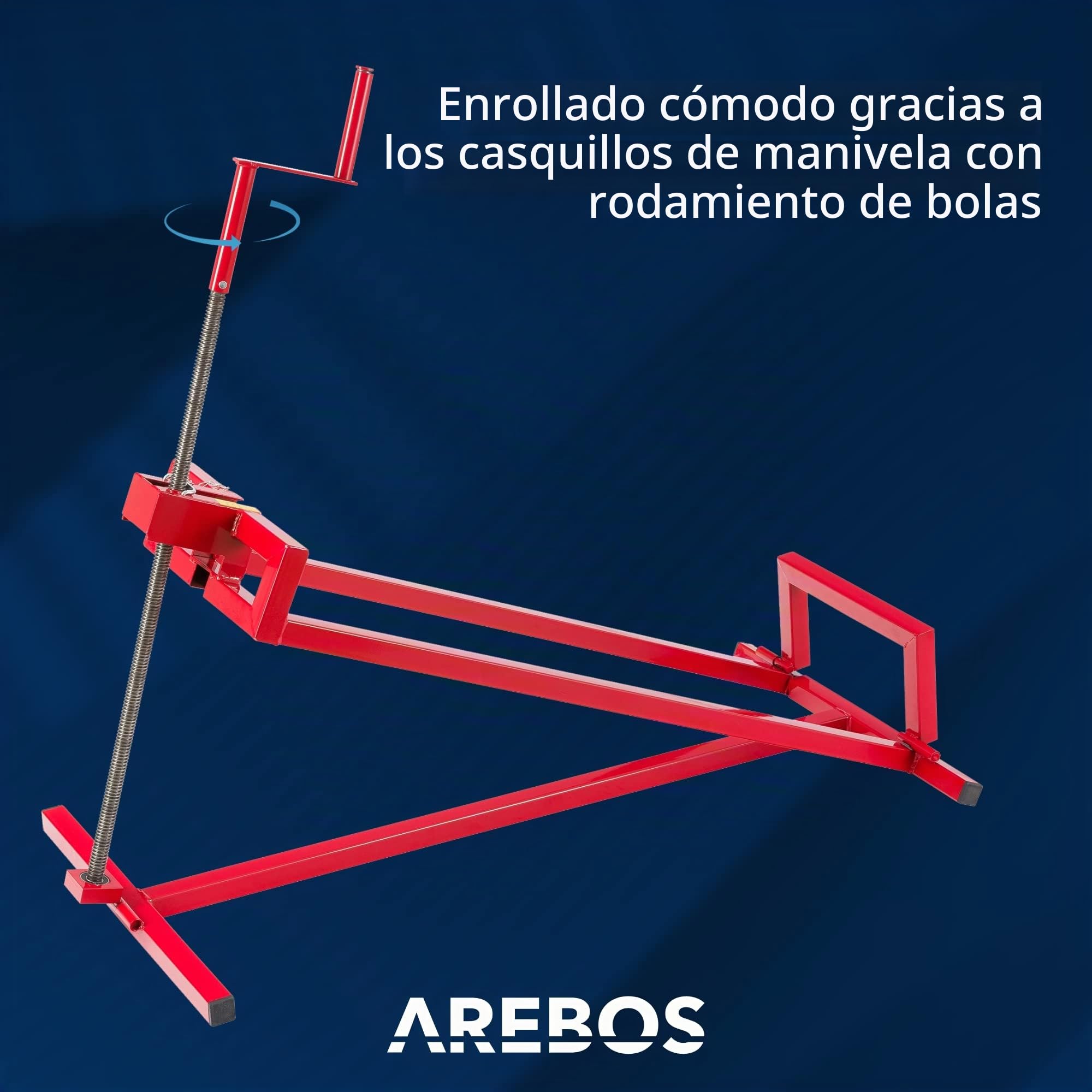 Arebos Elevador de Tractor Dispositivo de elevación | 450 kg | Rojo | Ángulo de inclinación: 45°