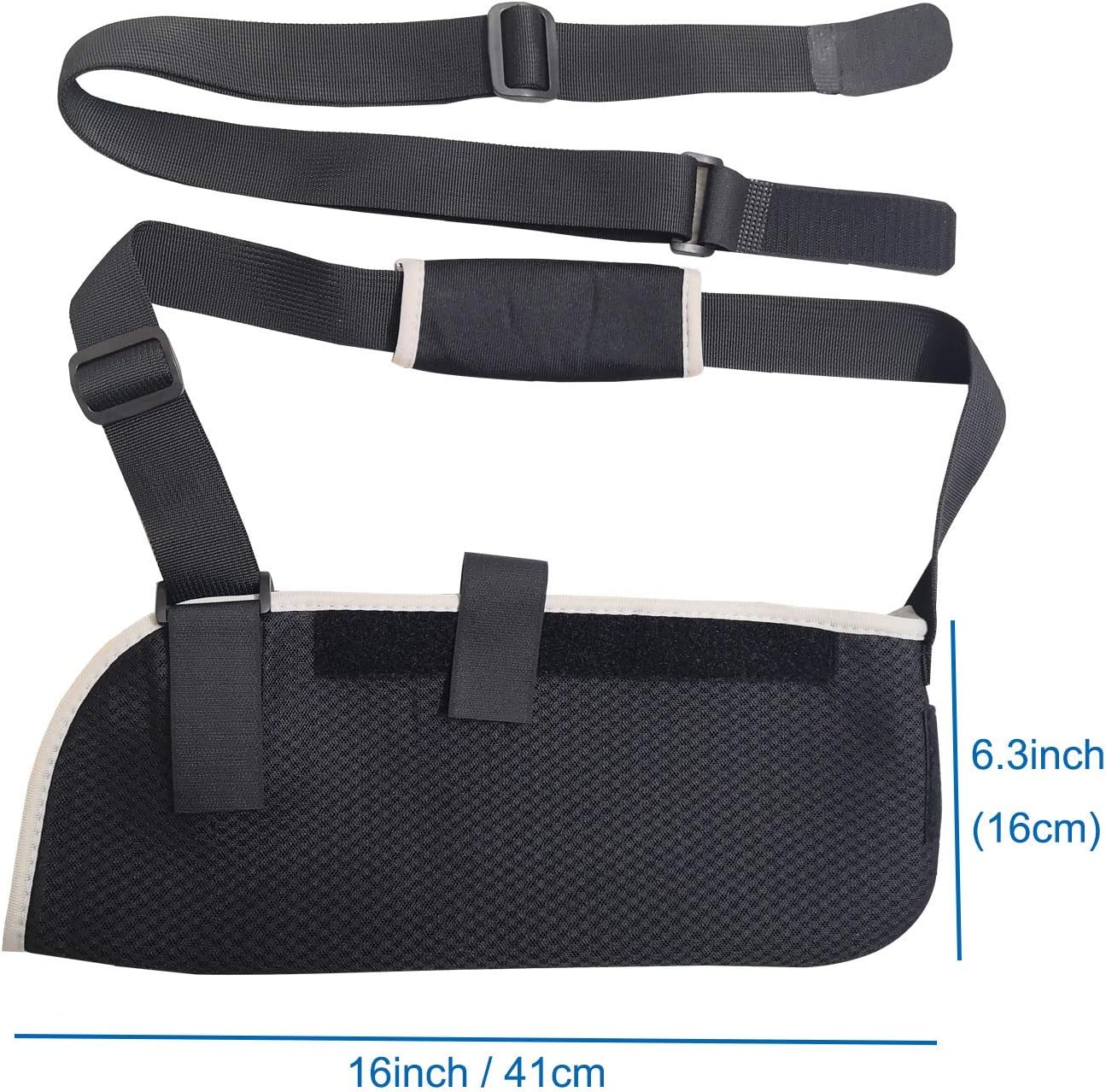 Arm Sling Shoulder Immobilizer, Support Strap for Shoulder Injury, Broken Fractured Arm Elbow Wrist, Dislocation & Sprains, Adjustable Shoulder Rotator Cuff Support Brace by Solmyr : Health & Household