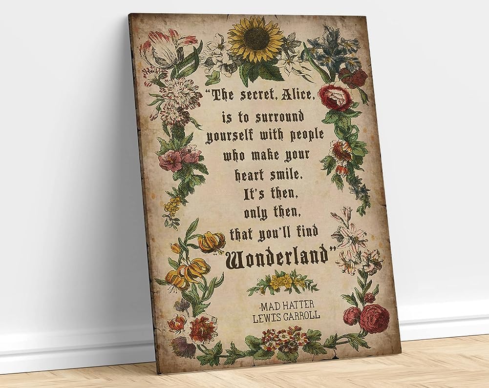 Bioprocess Tinsignposter1833 The Secrete Alice In Wonderland Wall Decor The Secrete Alice In Wonderland Inspirationallewis Carrollbooke Metal Sign Poster 8X12 Inches