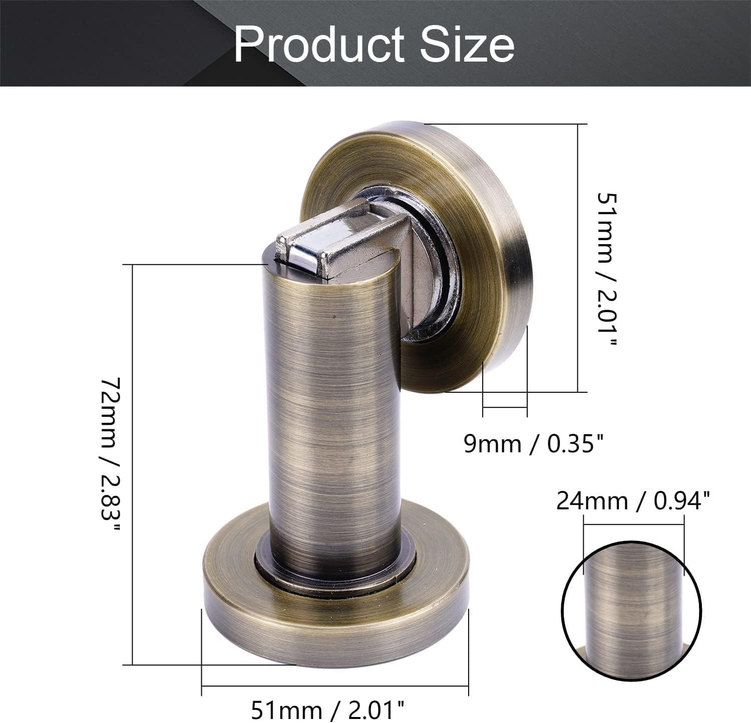 69 Off ドアキャッチャー フラット戸当り マグネット式ドアストッパー ドア止め金具 ドアストッパー 室内 金具 衝撃防止 家具扉用 亜鉛合金 頭径51mm ベース径51mm 高さ75mm 2個入り 青銅色 Lcoo Edu In