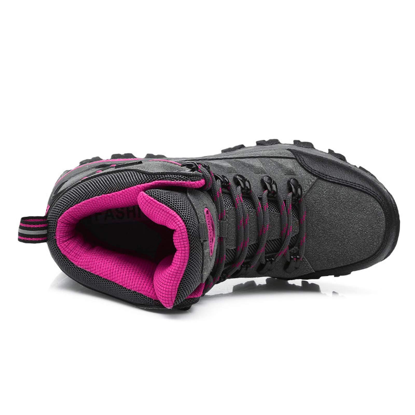 Chaussures de randonnée imperméables pour femme - Coupe large - Base épaisse - Confortables - Antidérapantes - Légères - Chaussures de marche pour sports de plein air