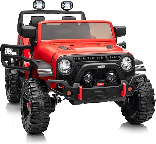 Miniatura 10 de Coche eléctrico de 2 plazas para niños, juguete eléctrico de 12 V para niños de 4 a 8 años con control remoto, capacidad de 150 libras, color negro