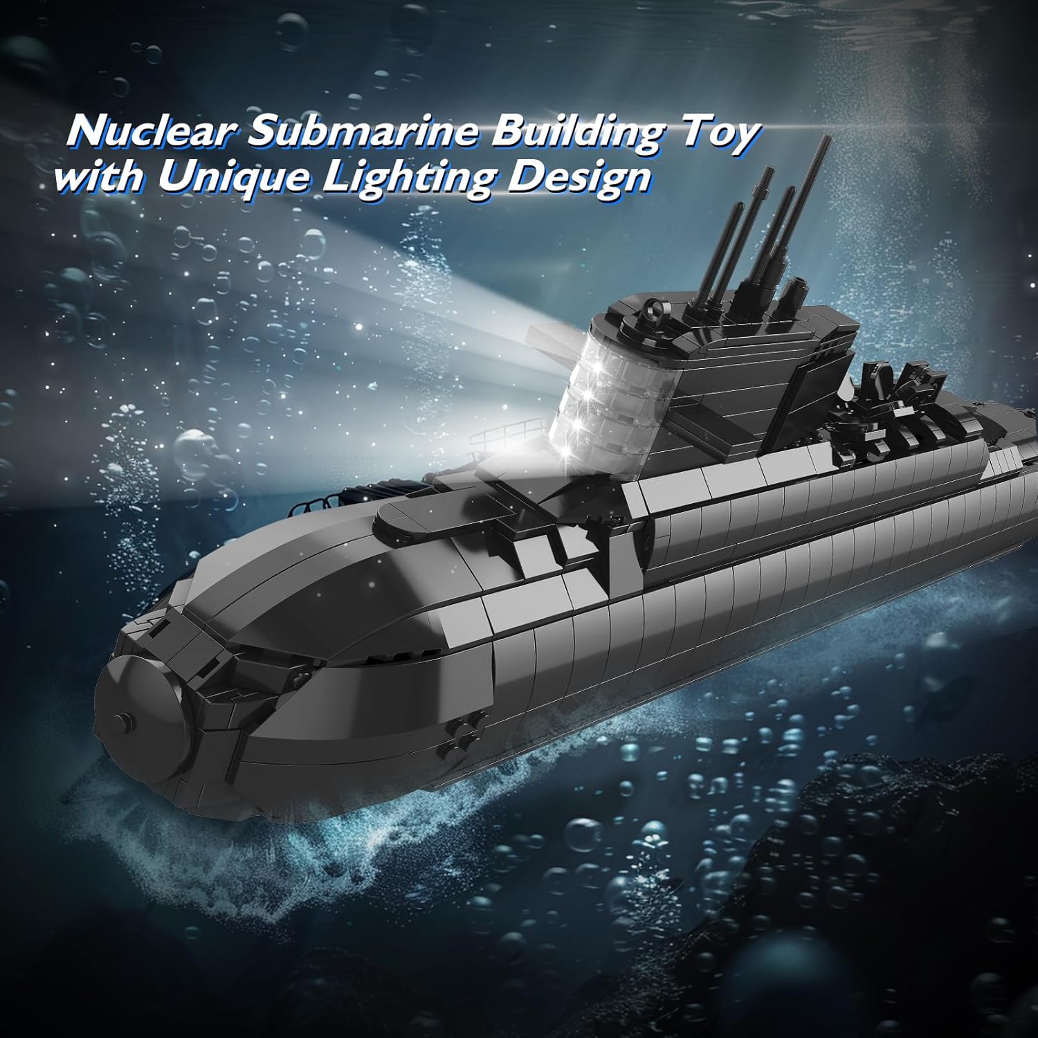 NUTCRACKER Fighter Jet Building Block Set (1837 Pieces Nuclear Submarine Building Set for Adult （1498 Pieces)