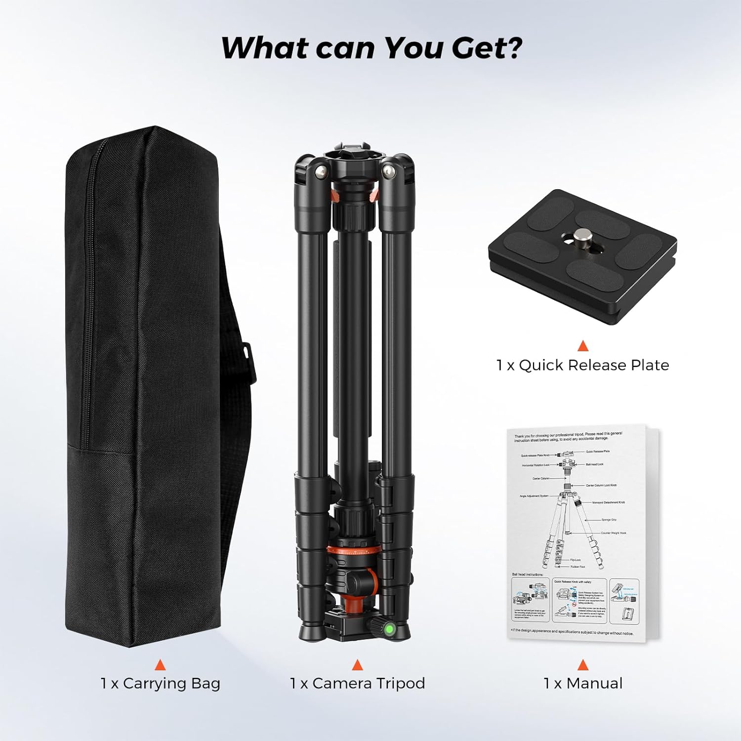 NearStream 72" Camera Tripod with 360° Ball Head, Heavy Duty Aluminum Adjustable 21–72 Inch Tripod/Monopod, 9 lb Load Professional Tripod for DSLR, Camera, Photography, Video Recording& Live Streaming