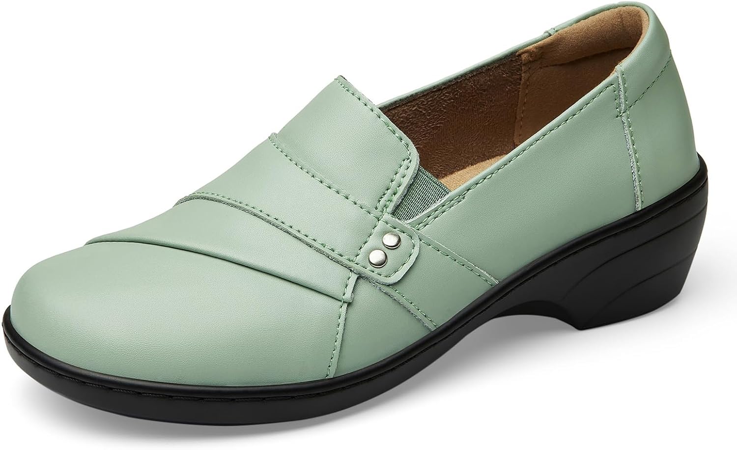 KORDAL Women's Comfortable & Lightweight Leather Loafers Slip-Ons Stylish Business Casual Dress Shoes Work Office Everyday Walking Shoes for Women