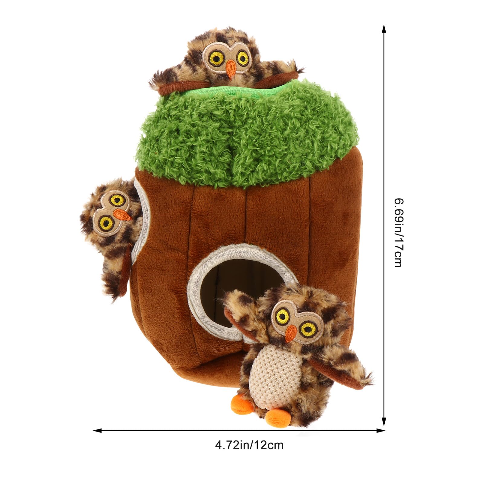 Jouet à Mâcher pour Chien en Peluche Sifflet, Lot de 4 Pièces d'animaux pour Activité Cache-Cache et Développement des Muscles Mâchoire