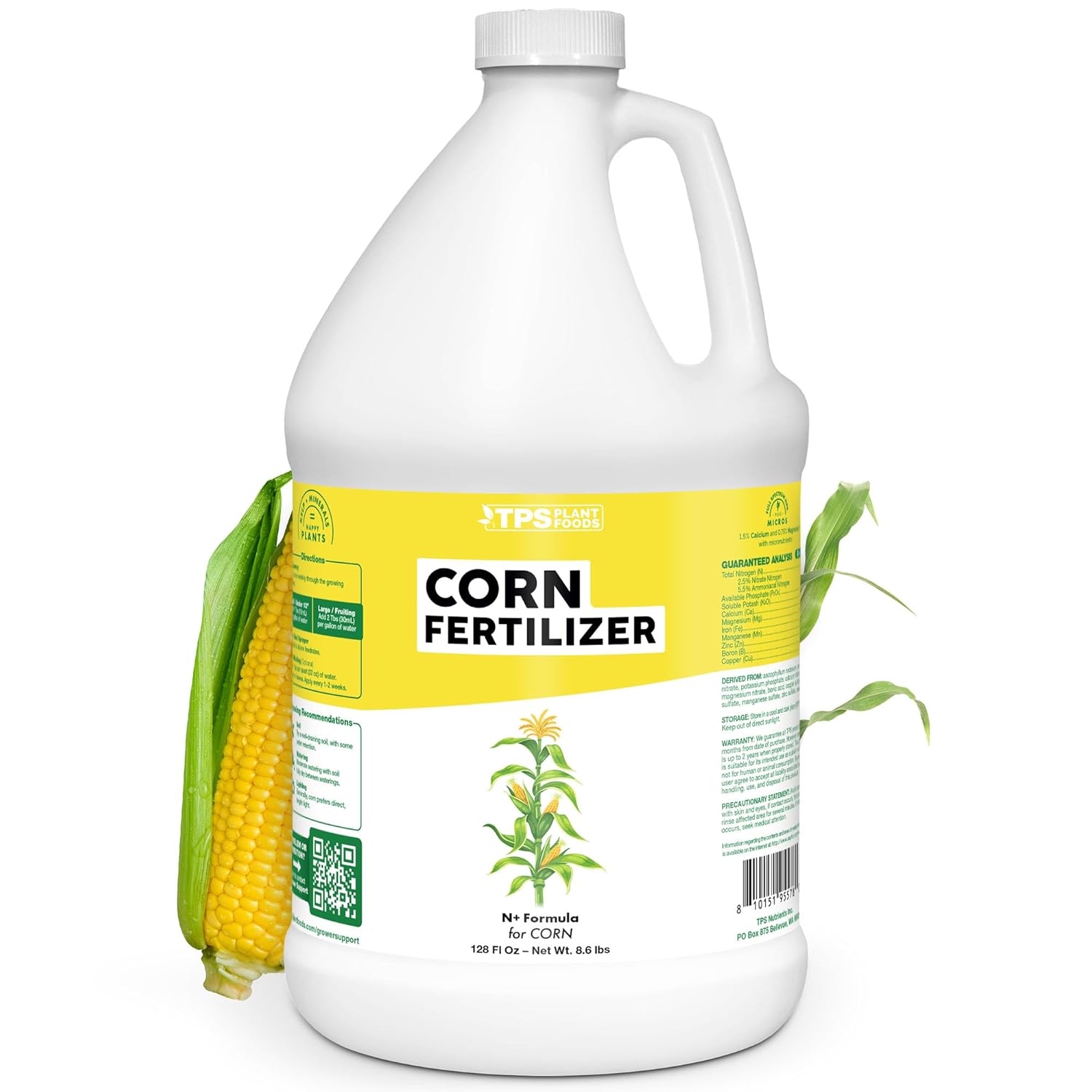 Corn Fertilizer – Liquid Plant Food for Bigger Ears, Strong Stalks & Healthy Kernel Development, 1 Gallon