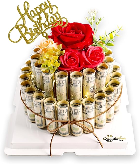 Ribbonbonbox Flower Money Cake Fake Cake Gift Box