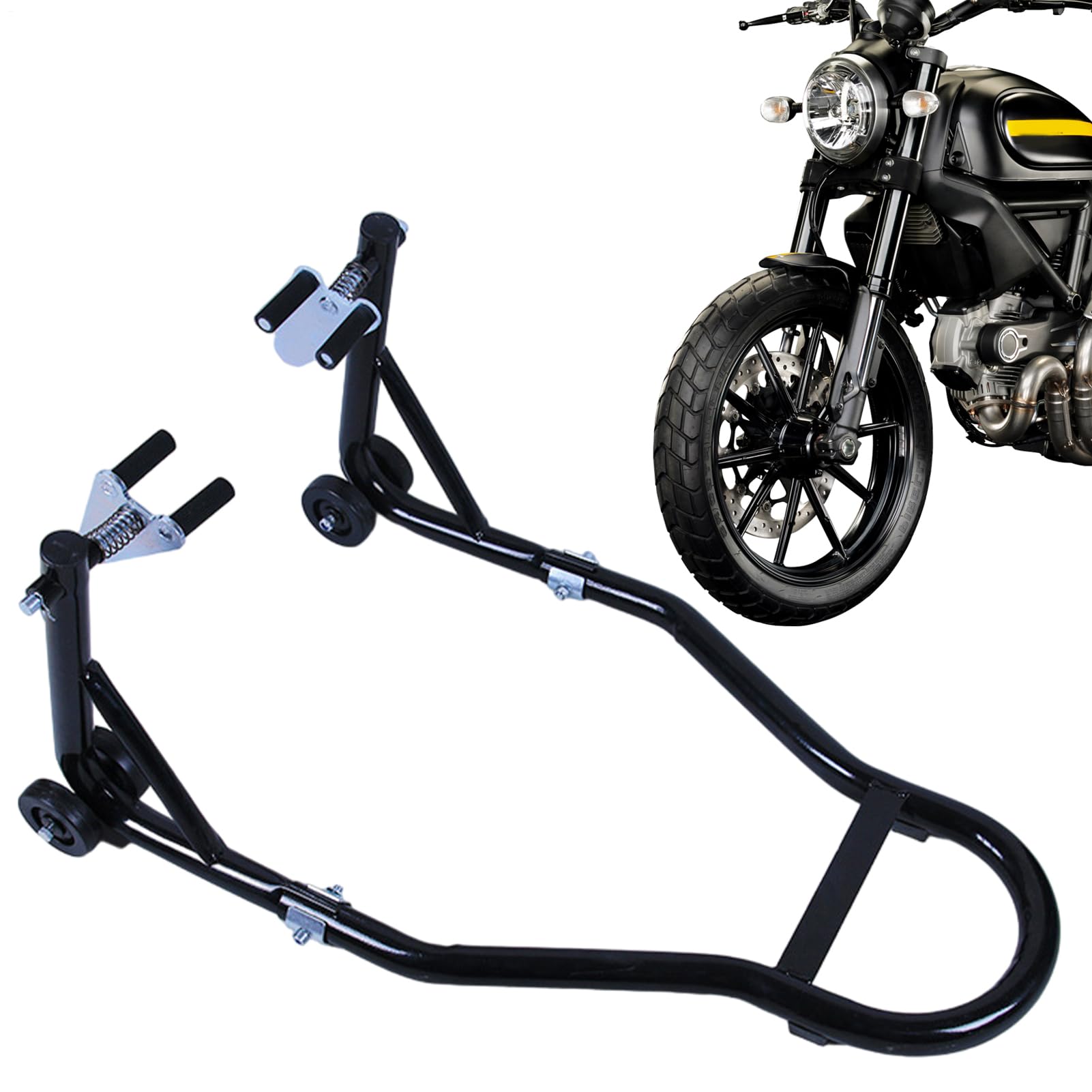 Caballete Trasero Motocicleta Elevador de Motocicleta Doble Rueda | Elevador Para Moto Soporte Rueda Moto Principiante Reparacion Mantenimiento Limpieza Cadena