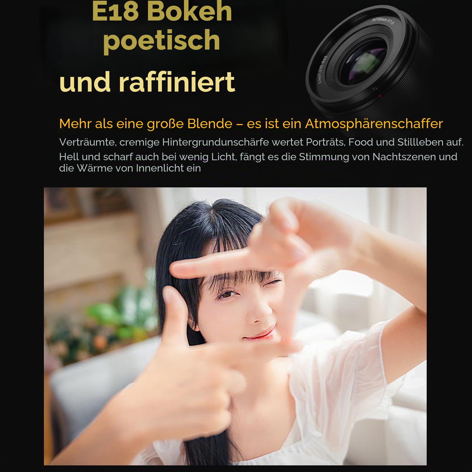 7artisans AF 35mm F1.8 Vollformat-Kameraobjektiv, kompatibel mit Nikon Z-Mount, große Blende, Prime, STM Gesichts-/Augen-Autofokus, für Nikon DSLR-Kameras (schwarz)