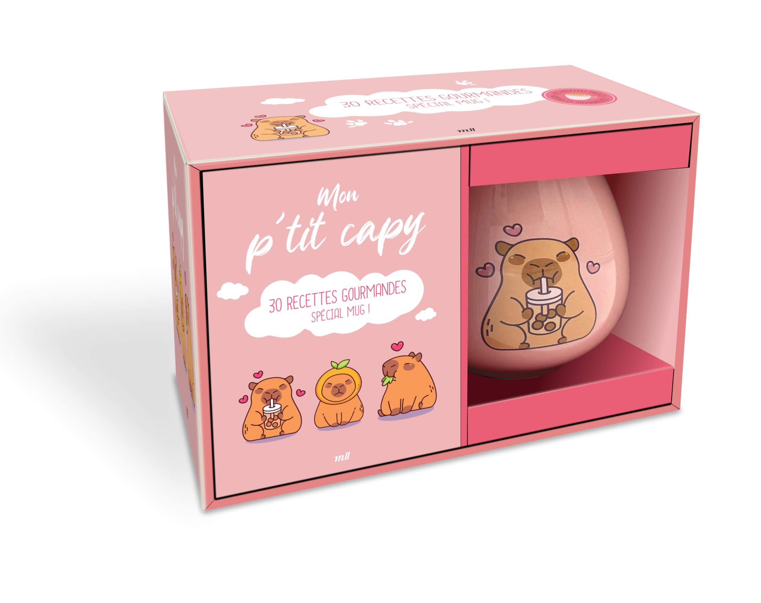 Coffret Mug - Mon p'tit capy - 30 recettes gourmandes: Un joli mug en céramique et un livre