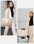 15-16 Inch Laptop Shoulder Bag Business Briefcase Water Resistant Computer Messenger Bags Compatible with MacBook Pro 16, MacBook Air 15 M4, HP, Dell, ASUS Notebook, Pearl White