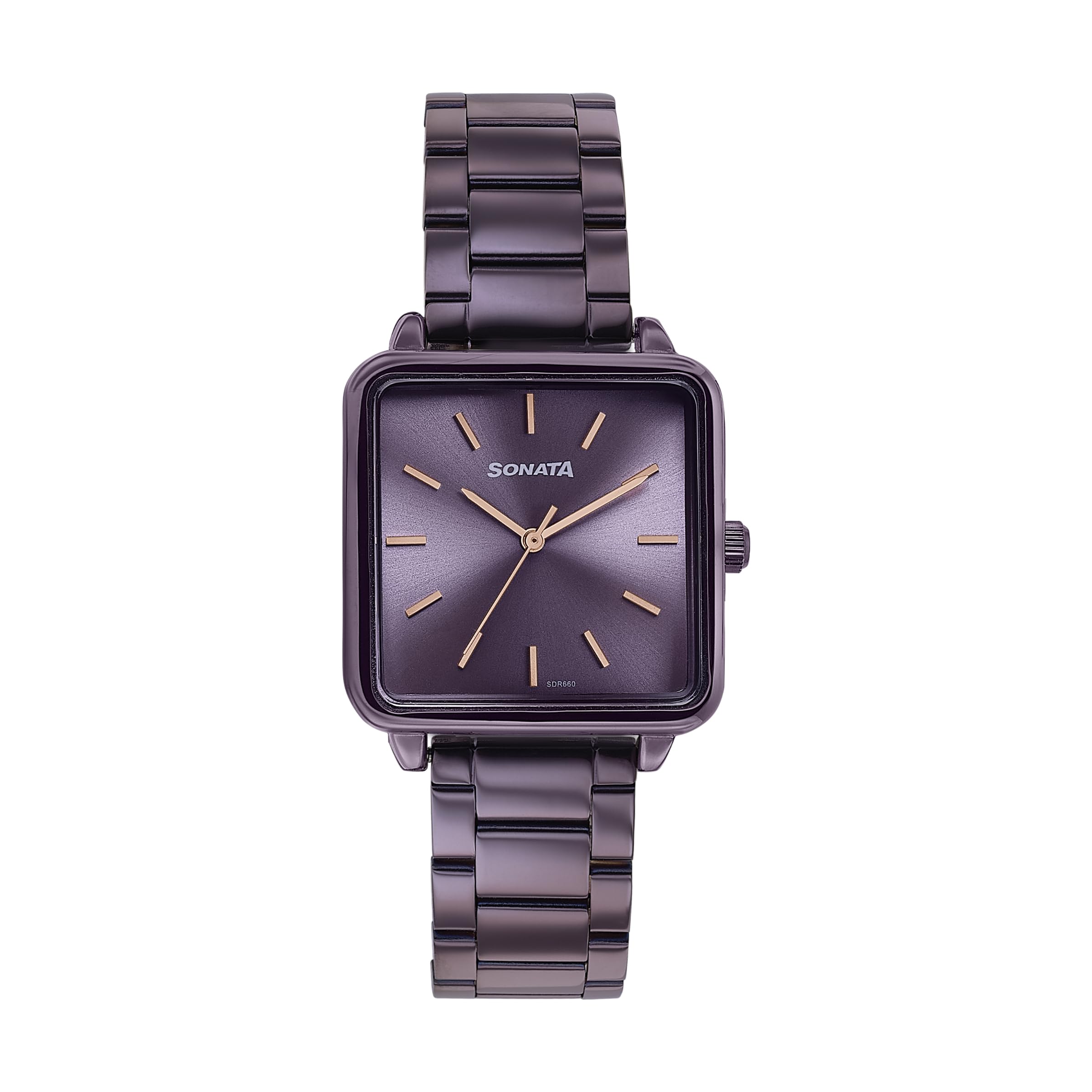 Wedding Edit Quartz Analog Purple Dial Stainless Steel Strap Watch for Women-image-16