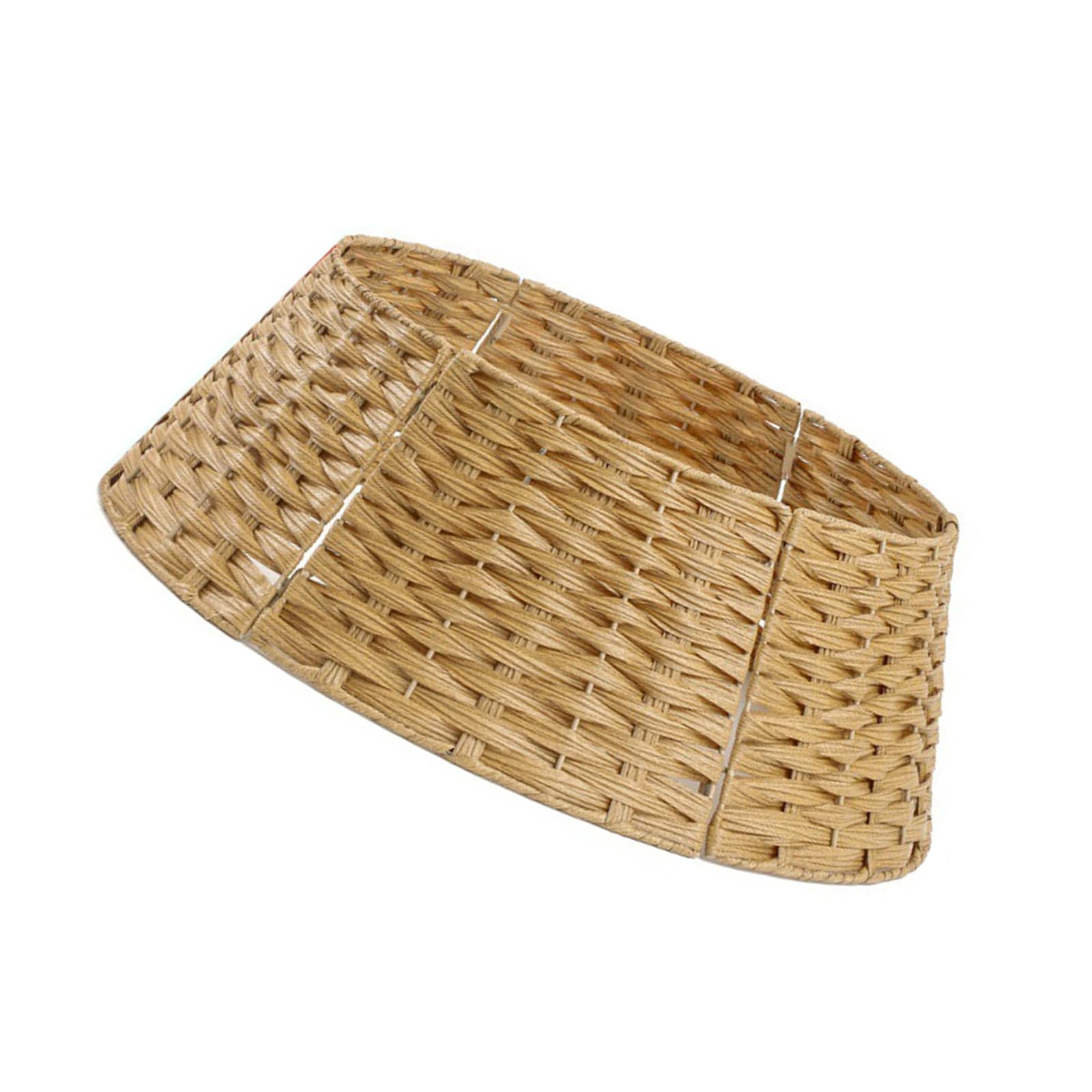 yanwuwa Portable Wicker Christmas Tree Base Skirt Wicker Tree Skirt Stylish Christmas Decoration for Indoor