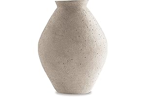 Signature Design by Ashley Hannela 17" Modern Distressed Polyresin Vase, Antique Tan