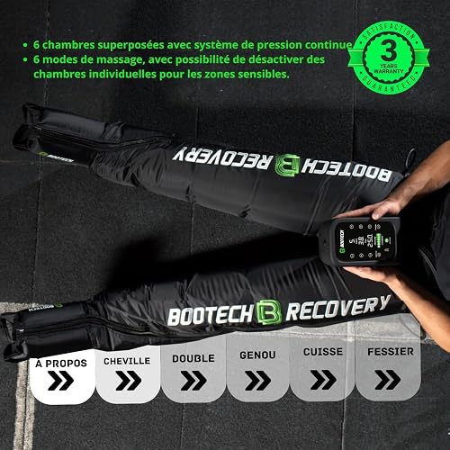 BOOTECH Pantalon de Pressothérapie pour la Maison, Masseur Rechargeable pour Jambes Fatiguées avec 6 Chambres, Améliore la Circulation, Récupération Musculaire, Drainage Lymphatique, Anti-Cellulite - 5