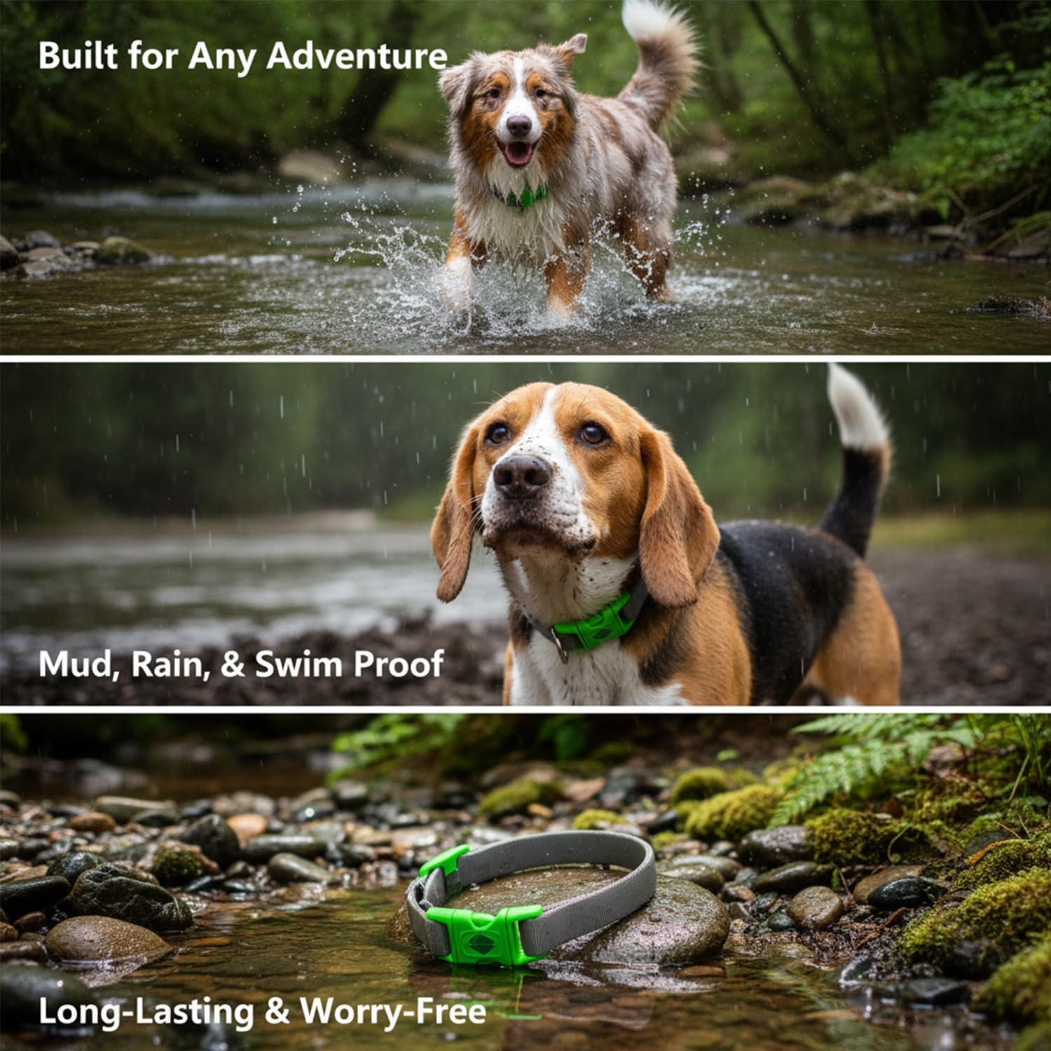 Collare Antiparassitario Naturale per Cani contro Pulci e Zecche, Ciondolo Repellente con 2 Capsule Sostituibili, Compatibile Air Tag, Regolabile, Senza Contatto Diretto con la Pelle (verde 2 PCS)
