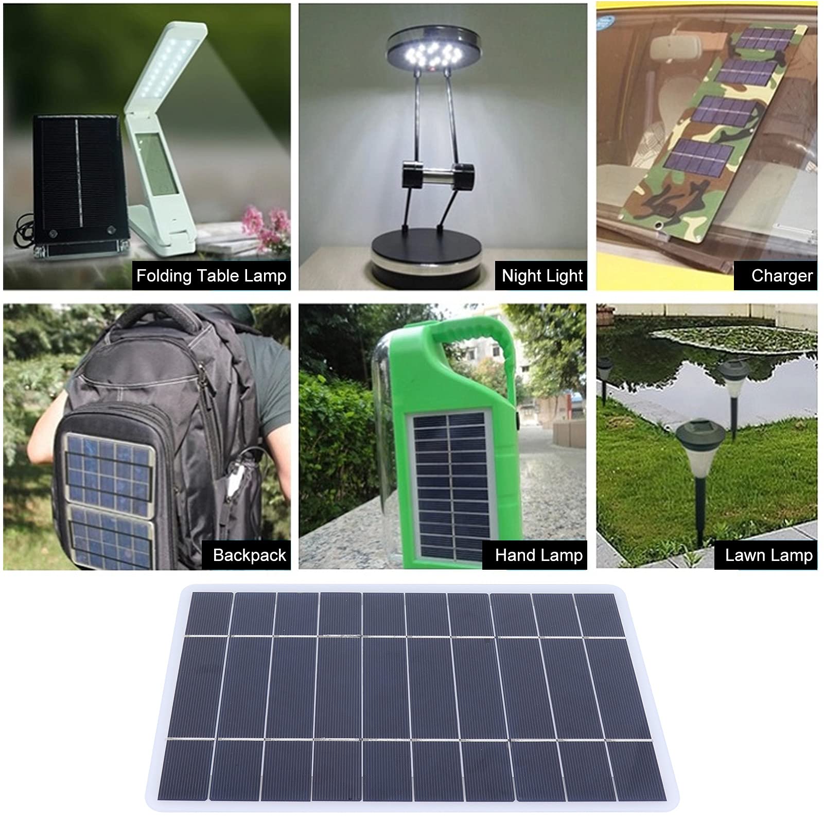 8 W 5 V Polykristallines Solarpanel, Tragbares Solarpanel, Hocheffizientes PV-Modul, Solar-Ladegerät Für Den Außenbereich, Mobile Stromversorgung