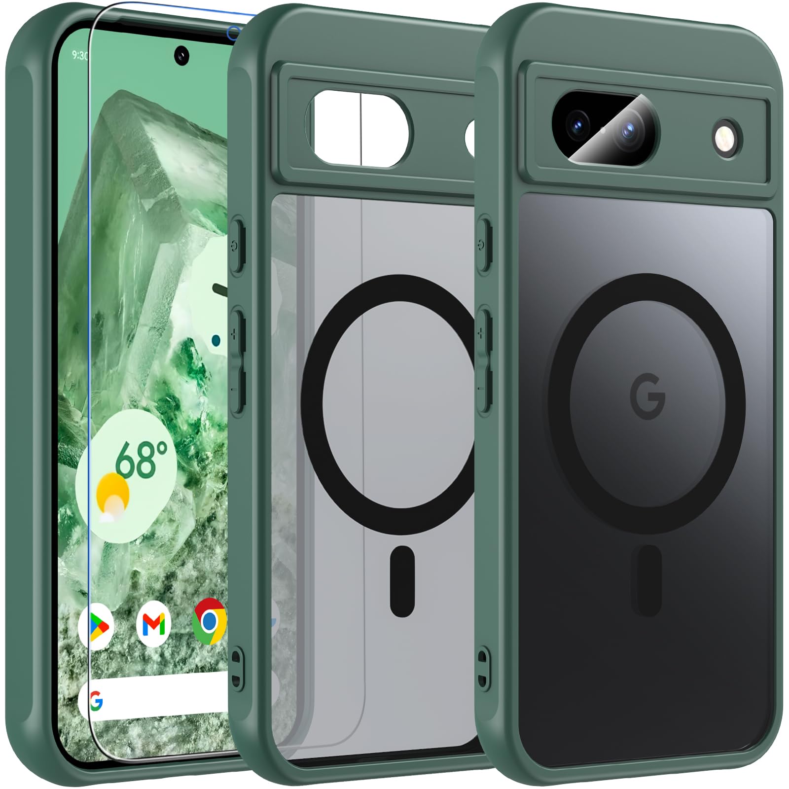 Amazon.co.jp: BESINPO Google Pixel 8a ケース【ガラスフィルム付き 