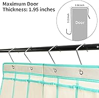 Vista 3 de 24 bolsillos transparentes para el aula para teléfonos celulares, soporte de teléfono para calculadora con ganchos, organizador de almacenamiento