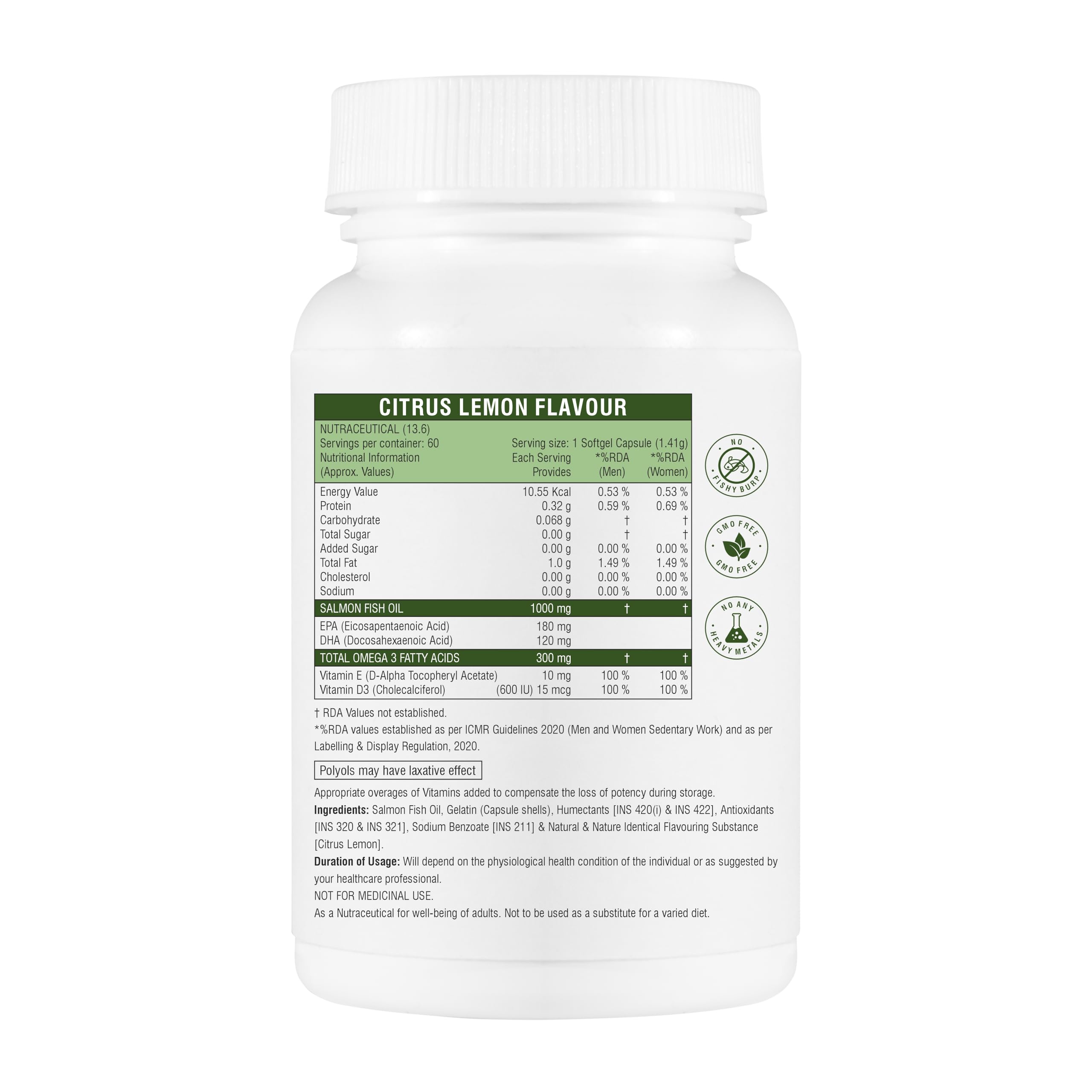 ONEGUARD Salmon Omega 3 Fish Oil Capsules | Salmon Fish Oil Omega 3 Capsule 1000mg For Men & Women | Omega3 Fishoil Supplement For For Heart, Joints, Bones & Skin - 60 Softgels — Amazon image 7