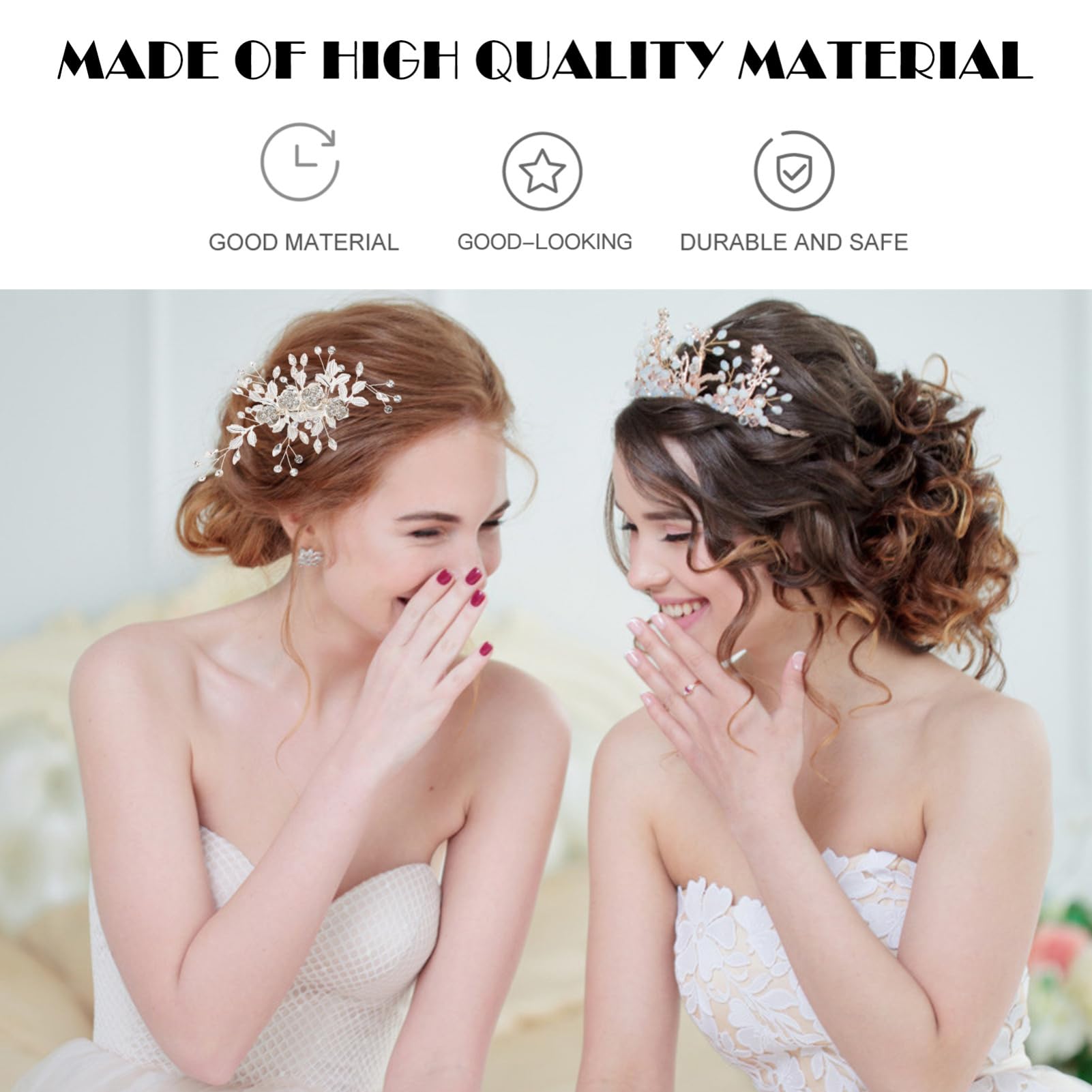MAGICLULU 3piezas Clip De Pelo Floral Para Novias Horquilla Elegante Para De De Boda Accesorio De Moda Para Celebraciones Especiales
